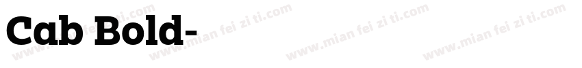 Cab Bold字体转换